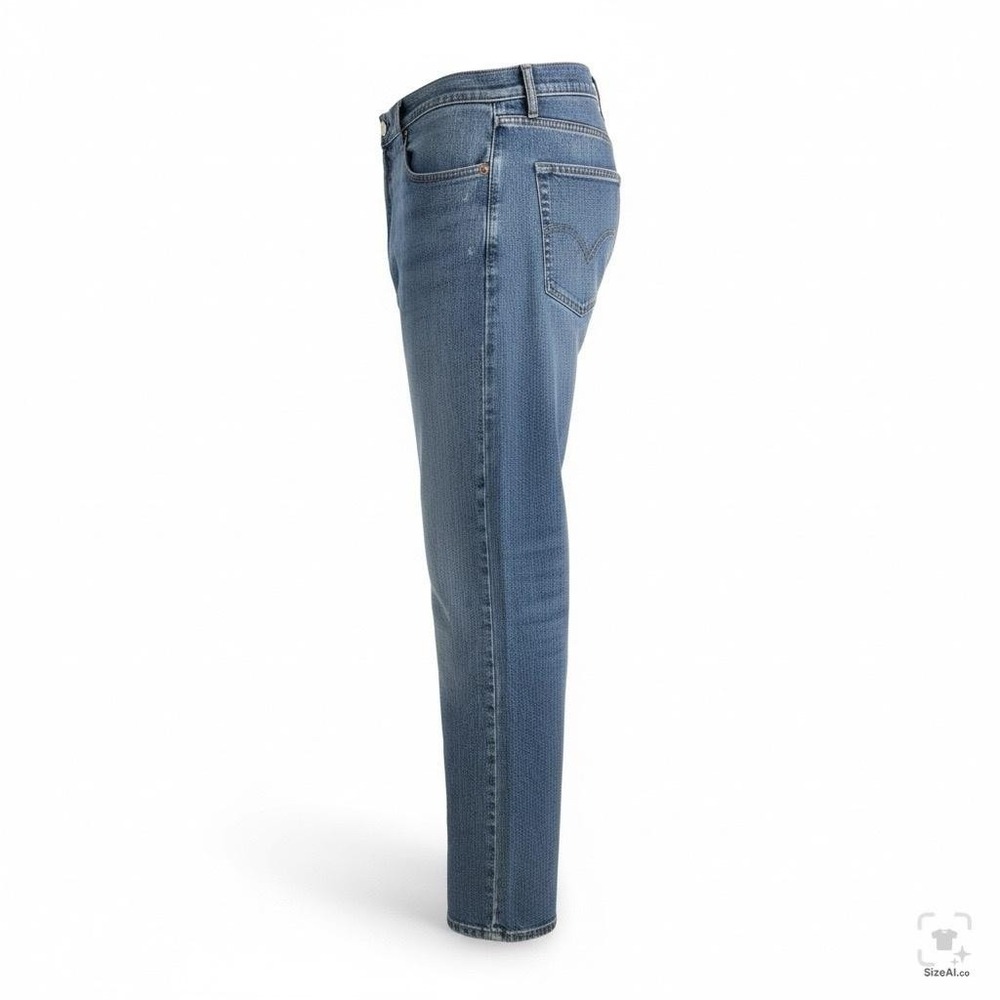 Levis 505 Jeans Mens 38x32 Blue Light Wash Straight Denim Zip Fly Regular Fit - Picture 3 of 14